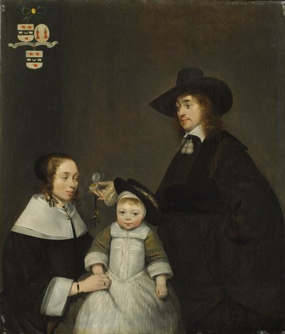 La famiglia Van Moerkerken, c.1653-54 da Gerard ter Borch